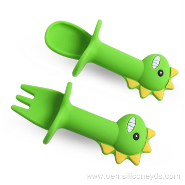 BPA-Free Dinosaur First Training Baby Utensils